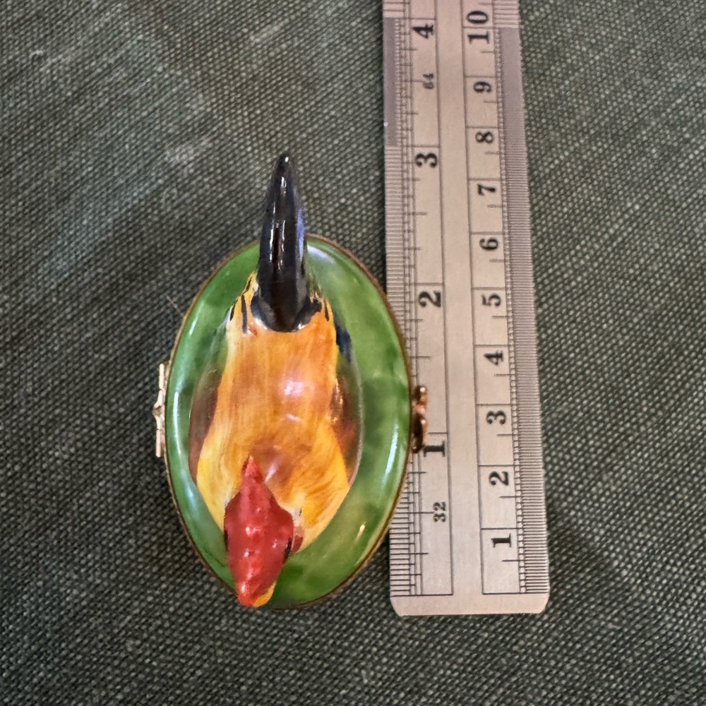 Limoges Hand-Painted Rooster Trinket Box - Picture 8 of 10